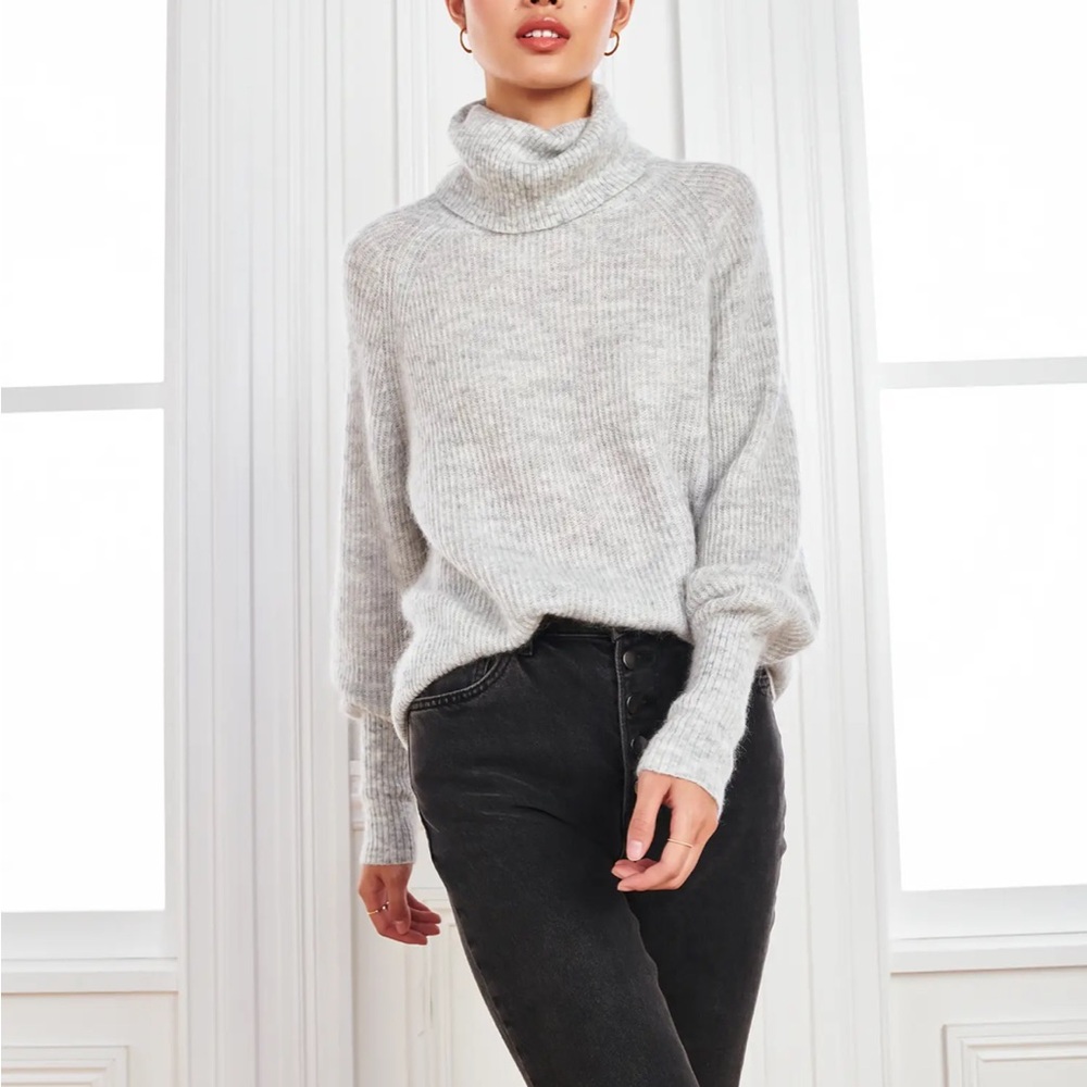 Baby Alpaca-Wool Turtleneck quince size s